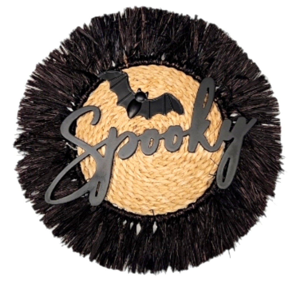 Halloween Spooky Bat Wall Art Wreath